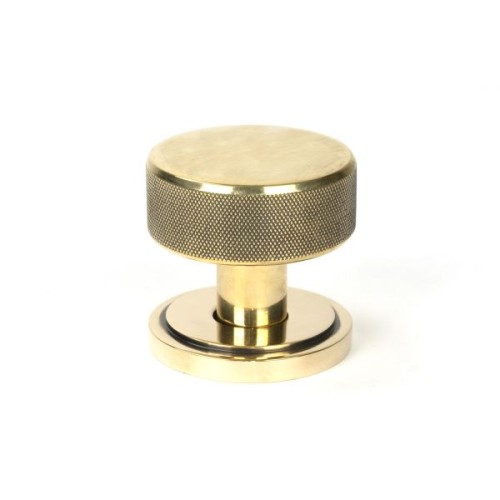 BROMPTON KNURLED MORTICE / RIM DOOR KNOBS - (4 ROSE OPTIONS)